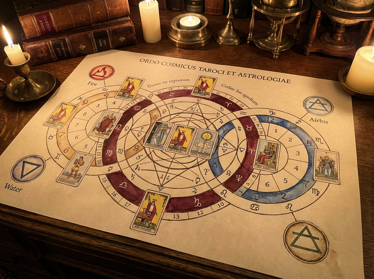 Астрологические соответствия в Таро: планеты, стихии и дома